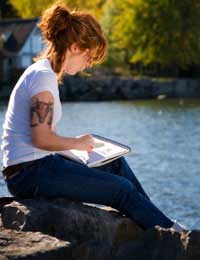 Artists Set Up Easel Drawing Materials