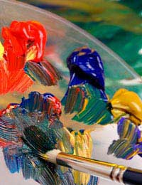 Using A Palette Mixing Colour Primary
