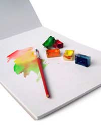Watercolour Technique Gouache Brush
